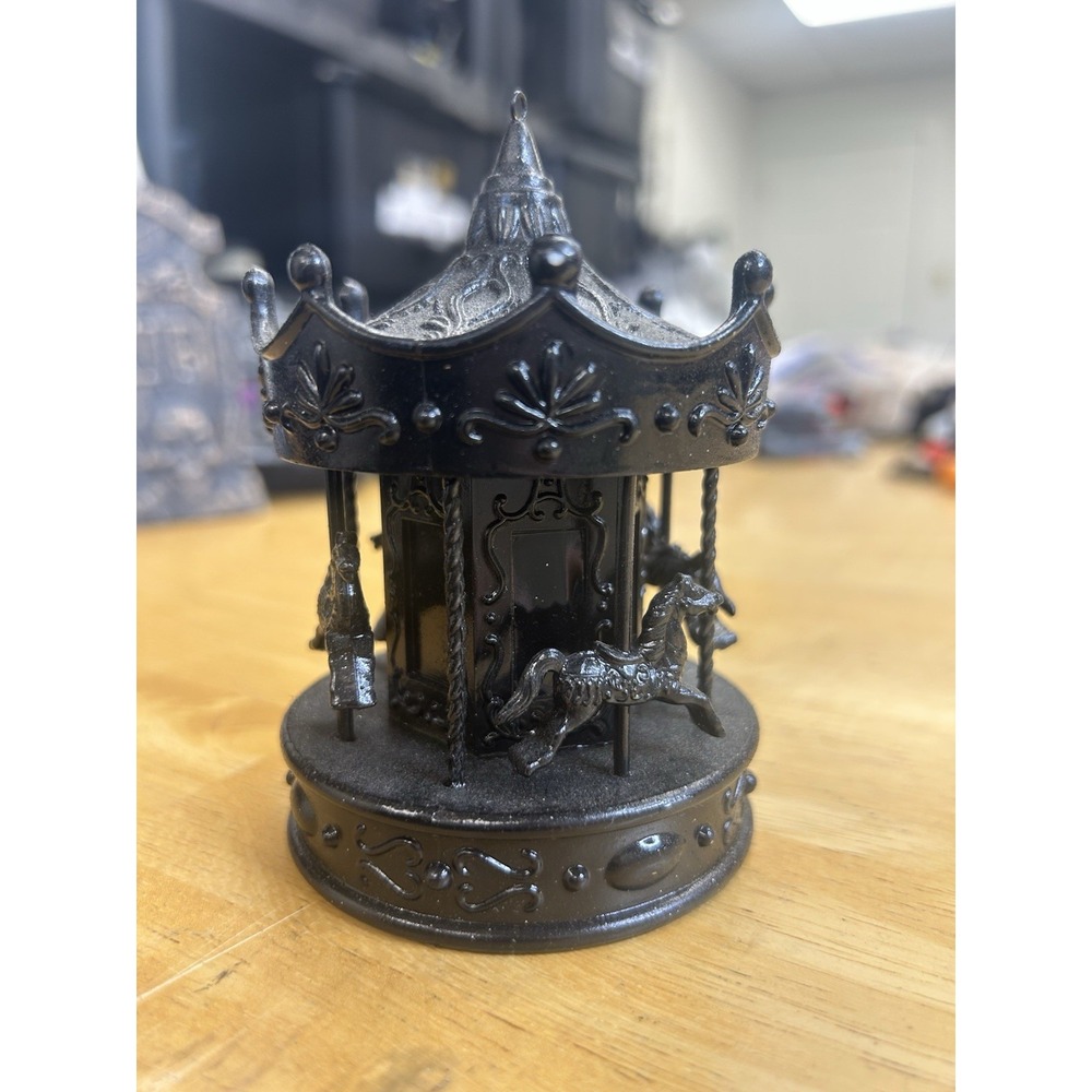 Carousel Halloween Cemetery Decor Mini Prop Spooky Horror Haunted Amusement Park